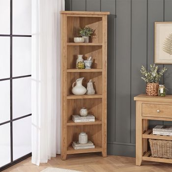 Appleby Petite Oak Corner Bookcase