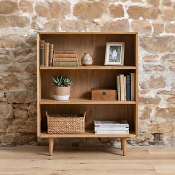 Jenson Oak Low Bookcase