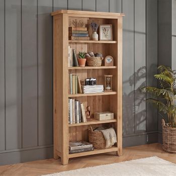 Hampshire Oak Wide Bookcase