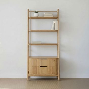 Vermont Oak Effect 2 Drawer Bookcase
