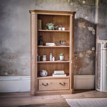Cannes Timber Wood 1 Drawer Bookcase