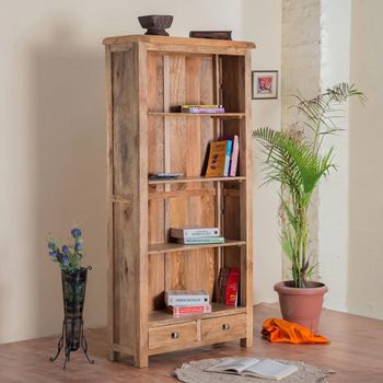 Odisha Solid Mango Wood 2 Drawer Large Bookcase