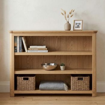Treviso Oak Low Bookcase