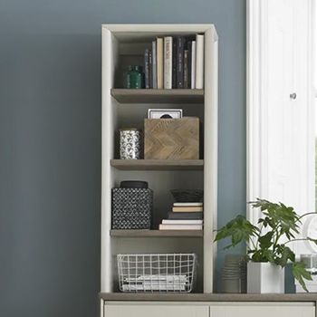 Bergen Grey Washed Oak and Soft Grey Narrow Top Unit