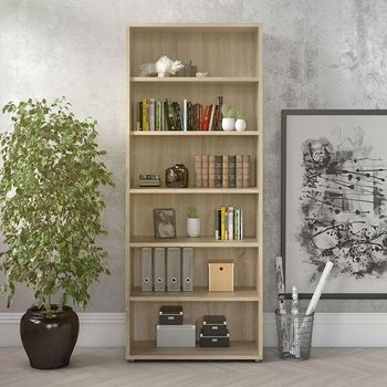 Clearance - Prima High Oak Bookcase - A546