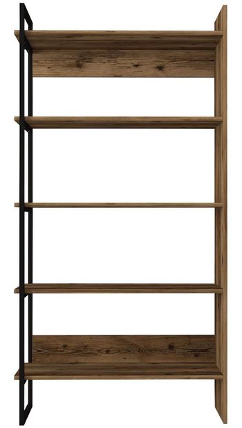 Clearance - Vander Walnut and Black Bookshelf
