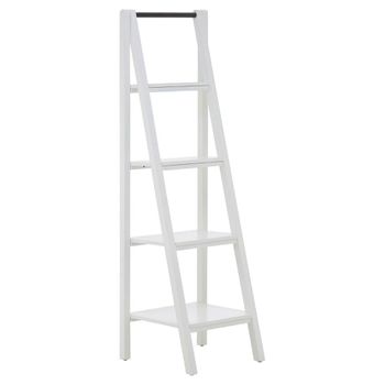 Dayak Shelving Unit Open Ladder White Wood