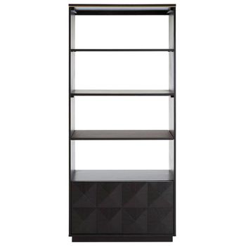 Diamond Black Oak 1 Drawer Bookcase