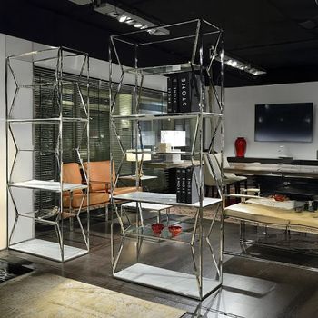Marble and Glass Shelving Unit Ginza Etagere - Sizes Available
