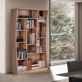 Bookcase Monza Natural Acacia Wood