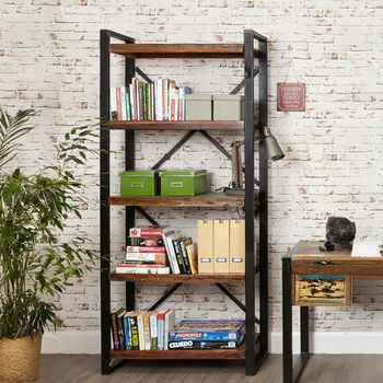 Urban Chic Reclaimed Wood Tall Bookcase