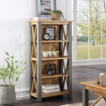 Urban Elegance Reclaimed Wood Small Bookcase