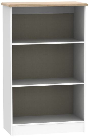Victoria White and Riviera Oak Bookcase