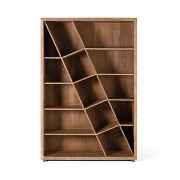 Zenda Solid Acacia Wood Bookcase