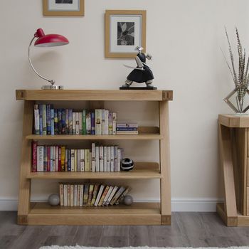 Z Designer Oak Small Bookcase