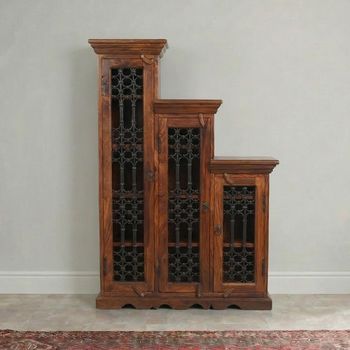 Indian Sheesham Highest Right CD Step Large Storage Unit
