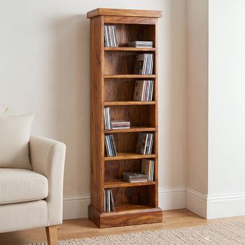 Vellar Sheesham Wood CD DVD Rack