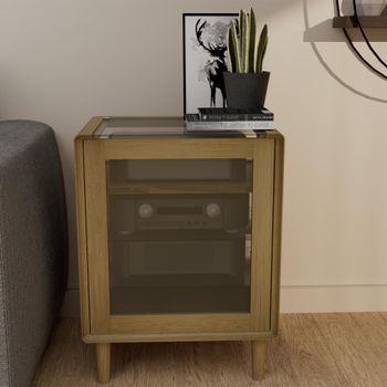Scandic Oak 1 Door Hifi Unit