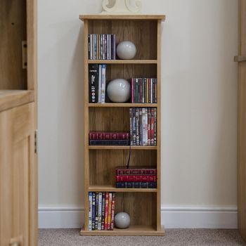 Lyon Oak CD and DVD Tower Rack