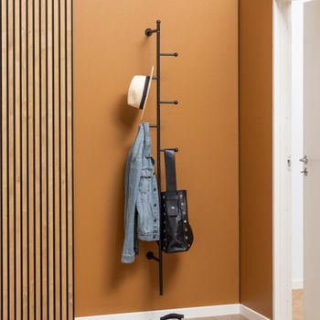 Aspen Black Metal Wall Mounted Coat Hanger