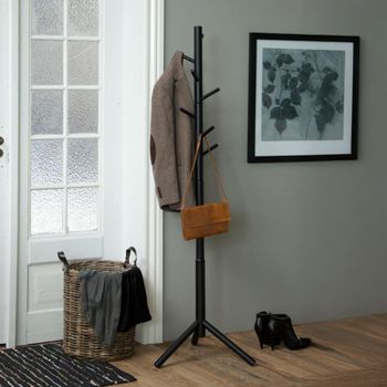 Bremen Black Rubberwood Coat Hanger