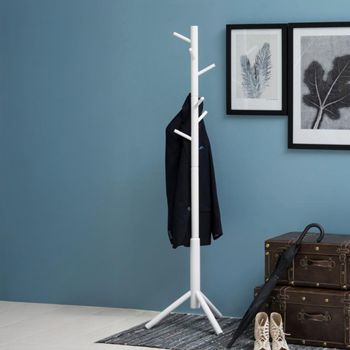 Bremen White Rubberwood Coat Hanger