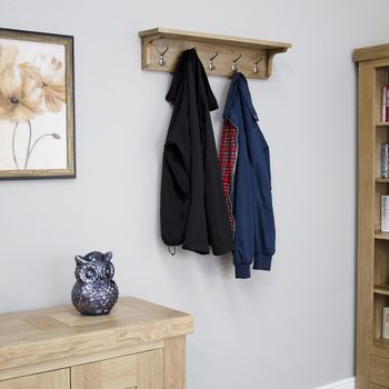Lyon Oak Holder Coat Rack