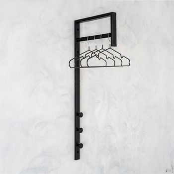Trento Black Metal Clothes Rack