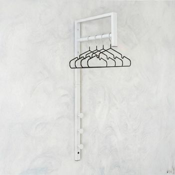 Trento White Metal Clothes Rack