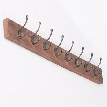 Wooden 8 Hooks Coat Rack