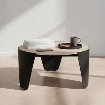 Altea Beige Travertine Round Coffee Table