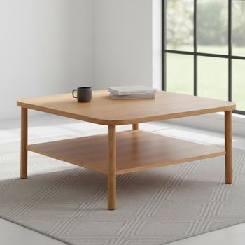 Banbury Oak with Shelf Square Coffee Table