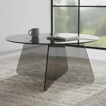 Samos Smoked Glass Round Coffee Table