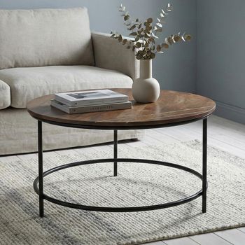 Buxton Brown Mango Wood Round Coffee Table