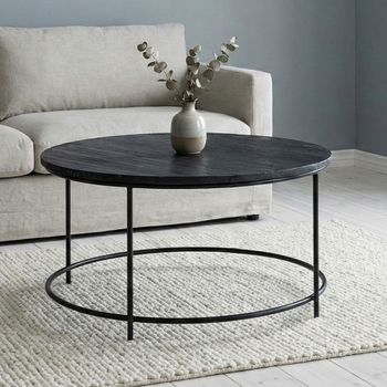 Buxton Grey Marble Round Coffee Table