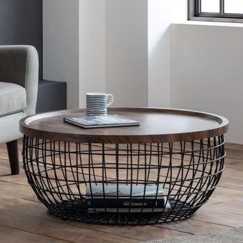 Smithson Walnut 80cm Round Coffee Table