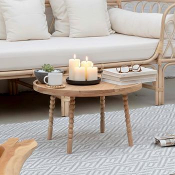 Jammu Mango Wood Round Coffee Table