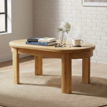 Sorento Curved Oak Coffee Table