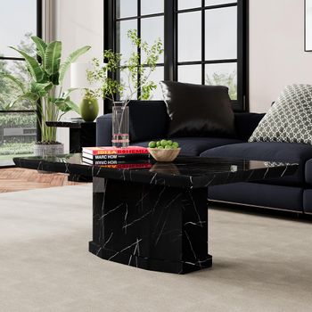 Naples Black Marble Coffee Table