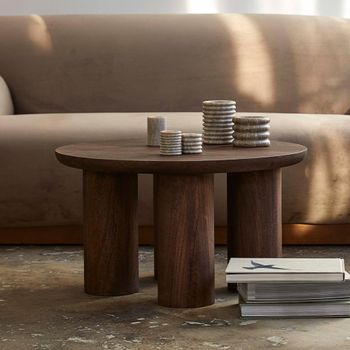 Helin Dark Brown Round Coffee Table