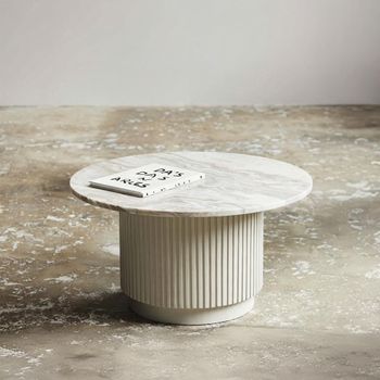 Erie Ivory Marble Round Coffee Table