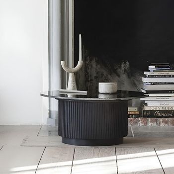 Erie Black Marble Large Round Coffee Table