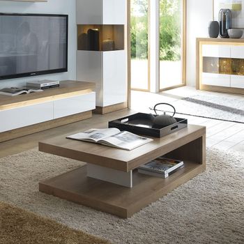 Lyon Oak Coffee Table with Shelf