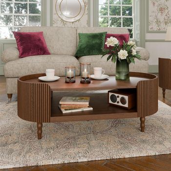Williamson Mid Gloss Lacquered Oval Coffee Table