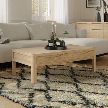 Stockholm Oak 2 Drawer Coffee Table