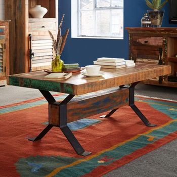 Coastal Reclaimed Wood 110cm Coffee Table