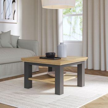Pontypool Dark Grey and Light Oak Small Coffee Table