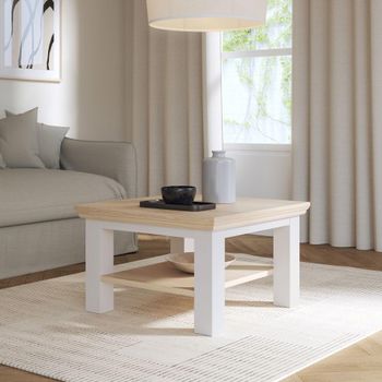 Pontypool White and Riva Oak Small Coffee Table