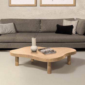 Tobago Abstract Low Natural Oak Coffee Table