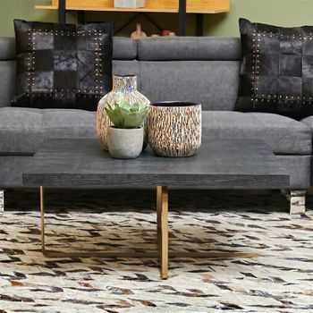 Lena Black Oak Square Coffee Table